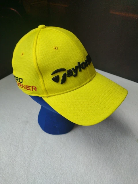 TaylorMade AeroBurner R15 A-Flex Yellow/Black/Red Fitted Golf Hat Cap N1.