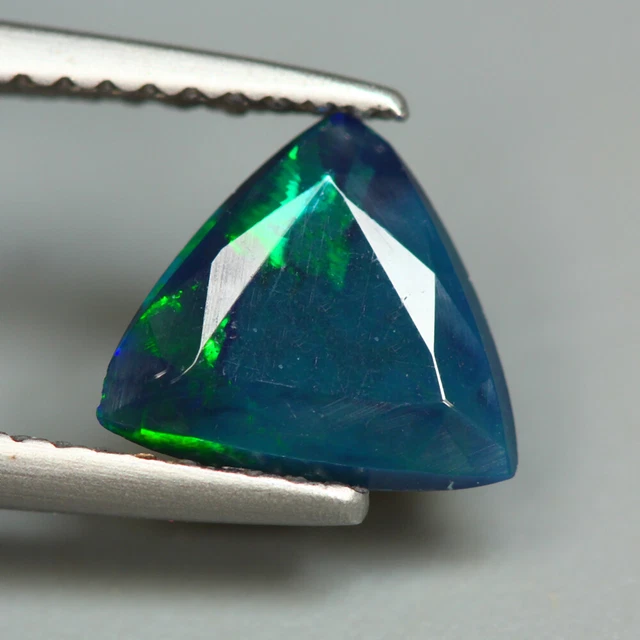 0.70 Cts_Inspiring !! 100 % Natural Multi-Color 3D Flash Welo Solid Black Opal