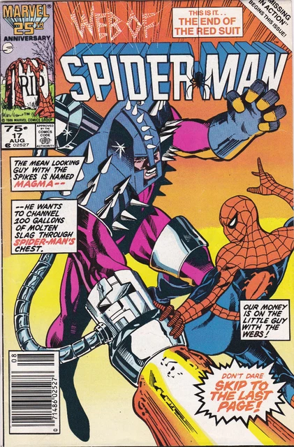Web of Spider-Man #17 Vol. 1 (1985-1998, 2012)Marvel Comics,Newsstand