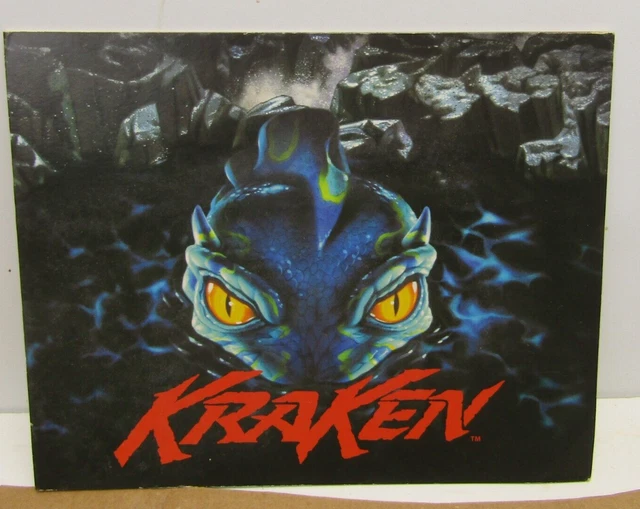 Vintage Seaworld Kraken Roller Coaster Souvenir Picture Cardboard Freeze Frame