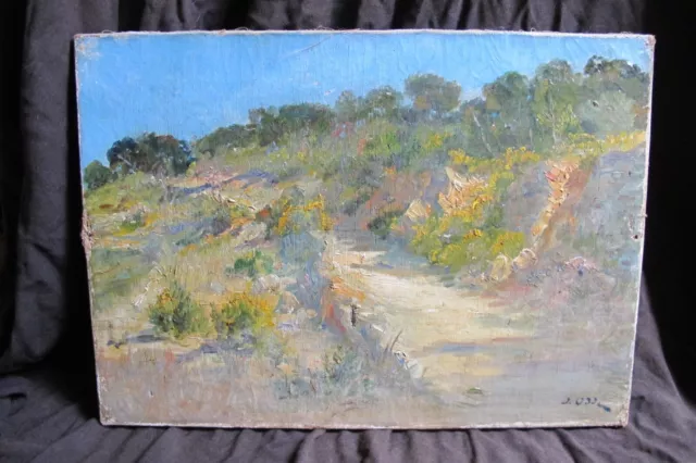 Xix Odde Joseph Huile Sur Toile Paysage Marseille