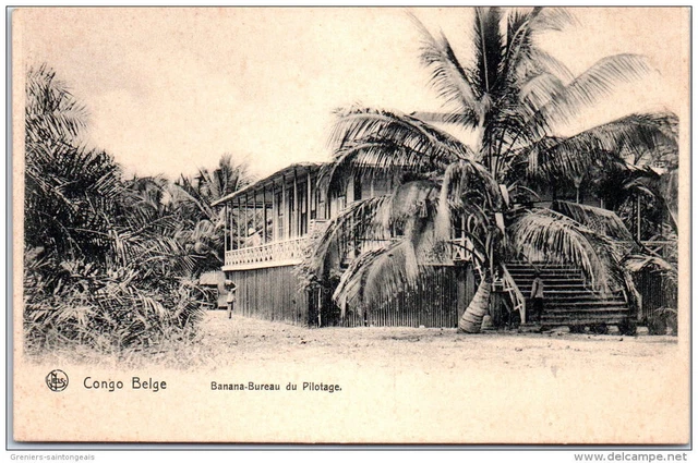 CONGO BELGE - Banana Bureau au pilotage