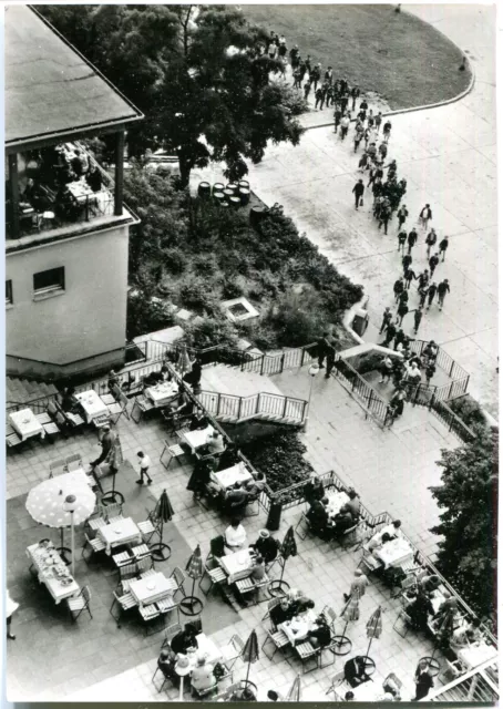 DDR-Foto-AK BERLIN KÖPENICK HO-Gaststätte Müggelturm, Terrasse 60er