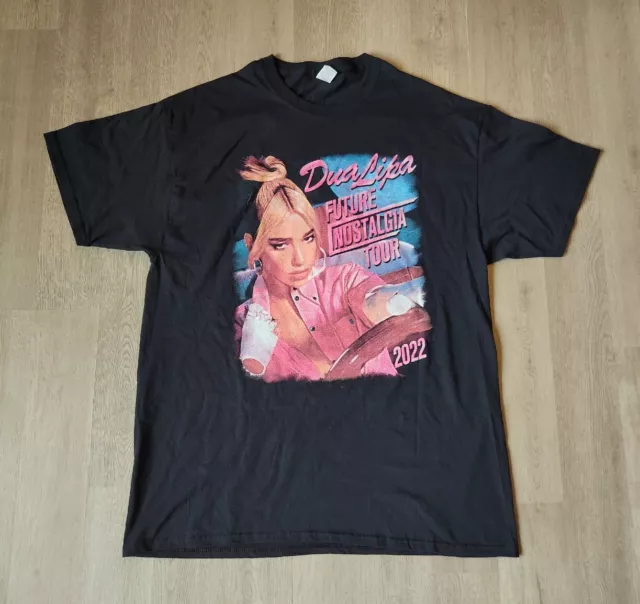 DUA LIPA FUTURE Nostalgia Tour 2022 Black Concert Tee T Shirt Size XL