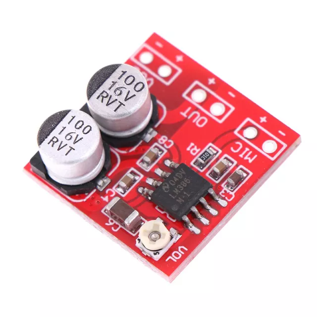 DC 5V-12V LM386 electret microphone power amplifier board gain 200 times mic'YH