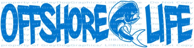 Offshore Life Vinyl Decal Mahi Mahi Fish Sticker for Dolphin Deep Sea