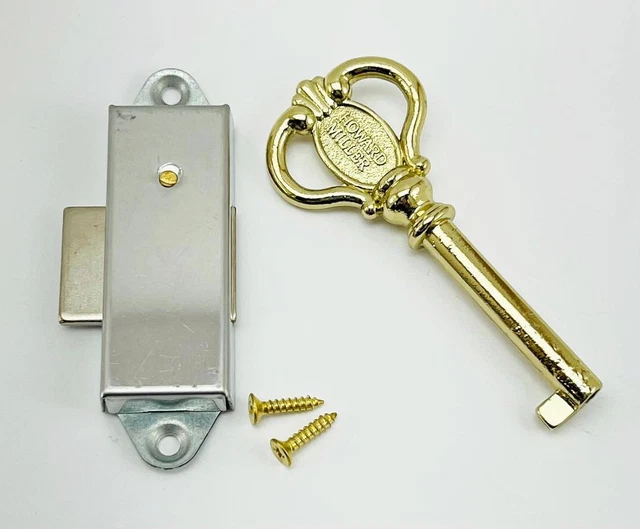 HOWARD MILLER GRANDFATHER Clock Door Lock and Logo Key Set Narrow