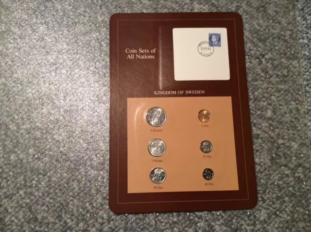 Franklin Mint coin sets of all nations card Kingdom of Sweden new