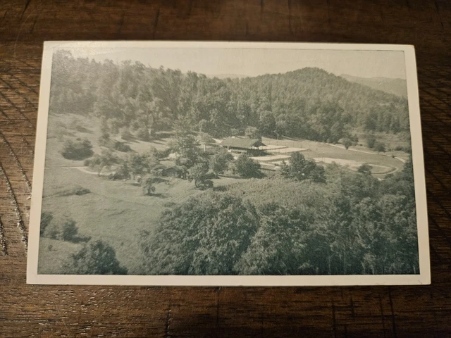 Postcard NC North Carolina Linville Avery County Camp Yonahnoka Low Aerial View