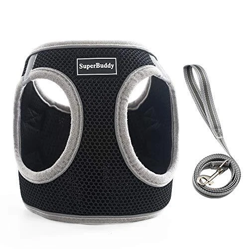 SuperBuddy Dog Harness Newest Style,Soft Mesh Breathable Vest Harness,Step-in
