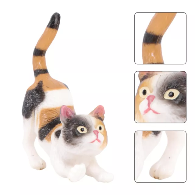 Modello gatto plastica bambino mini figura animale miniatura animale gioielli animali