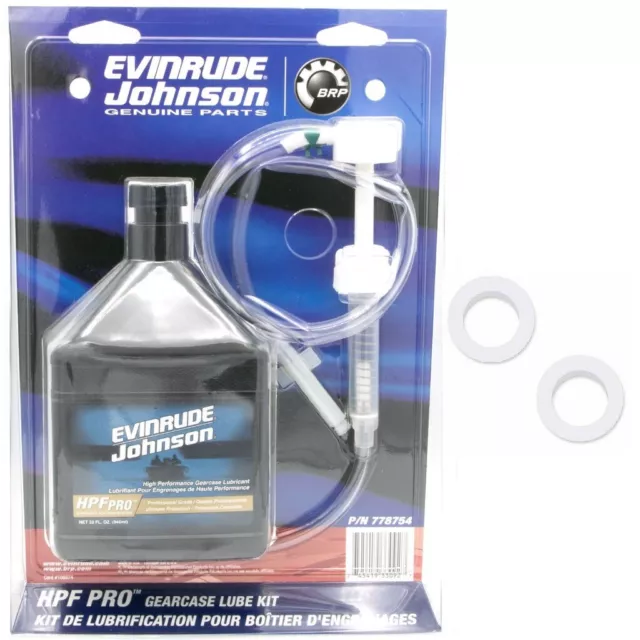 Evinrude ETEC HPF PRO Gearbox GEARLUBE & Oil Pump Kit & WASHERS E-TEC Outboard