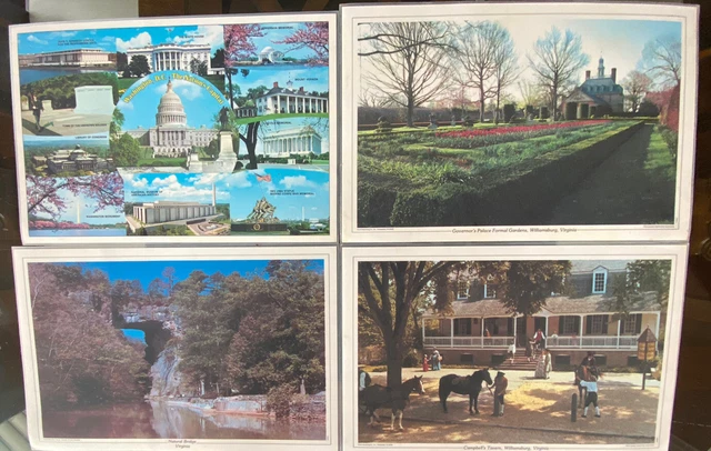 Vintage Lot  Of 4 Laminated Destination Placemats Virginia Washington DC
