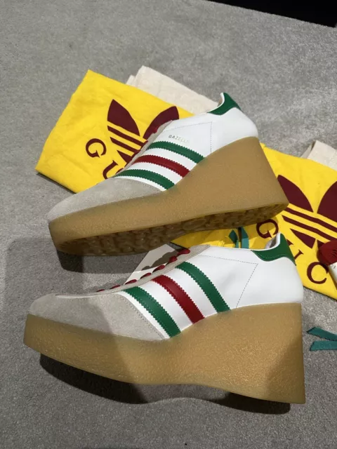 SNEAKERS GUCCI X Adidas Gazelle Zeppa Donna Taglia 42 Autentiche UK 9 Donna EUR 384 20 PicClick IT