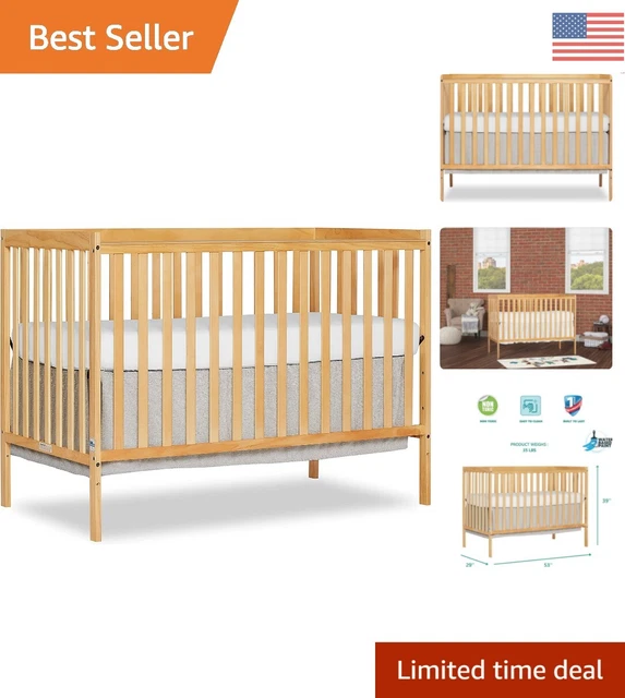 Solid Safe, Durable, and Stylish Convertible Crib - 13 Finishes Available