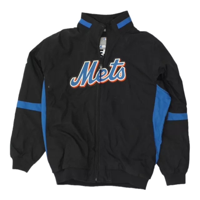 Giacca da pista nera New York Mets Majestic da uomo | MLB Baseball Sportwear vintage