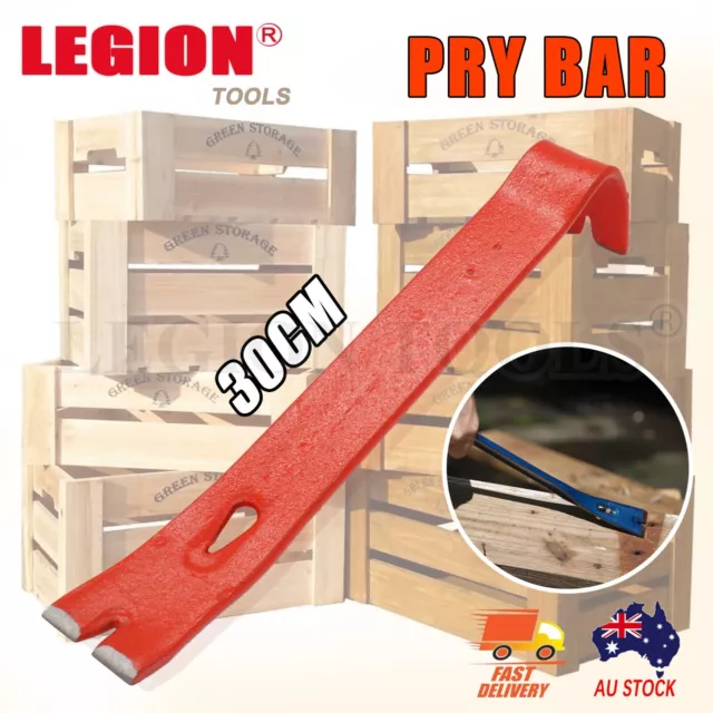 30cm Flat Nail Pry Bar Utility Puller Crowbar Floorboards Lever Red