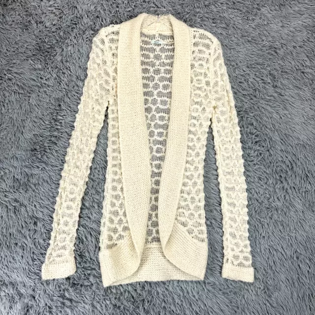 Kimchi Blue Open Front Cardigan Sweater Women's M Ivory Soft