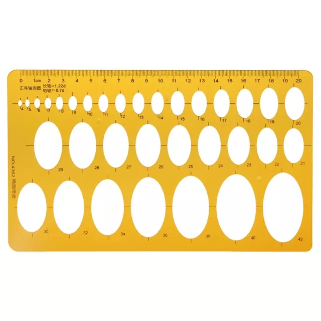 Ellipse Oval Template Geometry College Math Measuring Tool Stencil Ruler Student