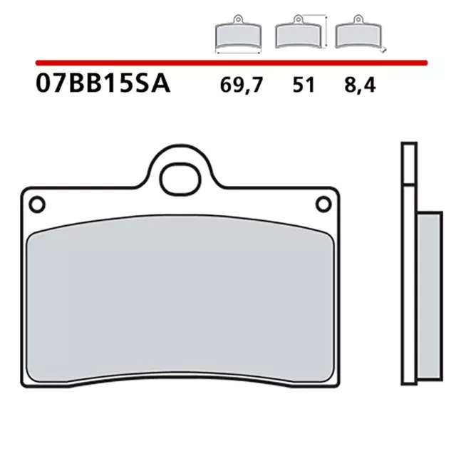 Brembo Kit Pastiglie Freno Ant. Indian Chief Vintage 1700 09-13-Cod. 07Bb15Sa