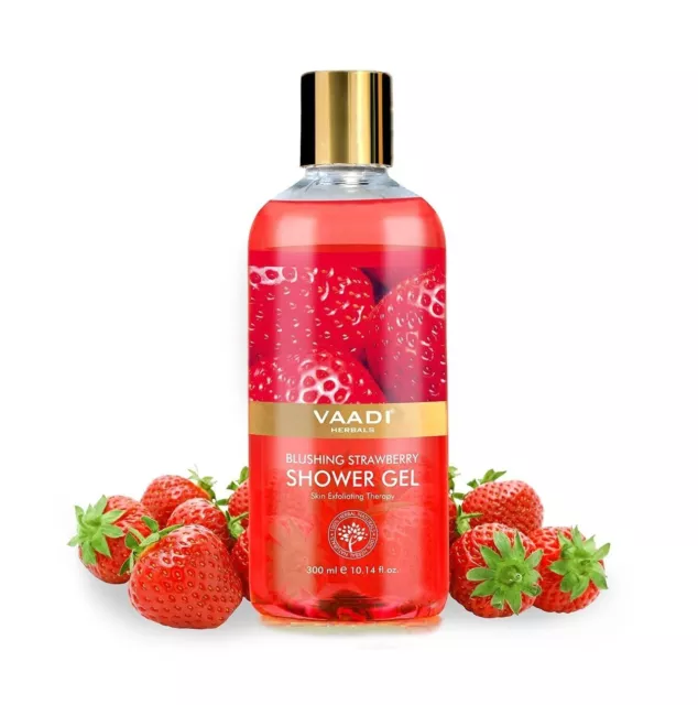 Vaadi Herbals Shower Gel, Blushing Strawberry, 300 ml Free Shipping