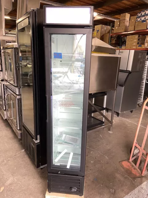 NEW 1 Glass Door Shallow Display 115V Slim Refrigerator Beverage IDW G-11C #8671