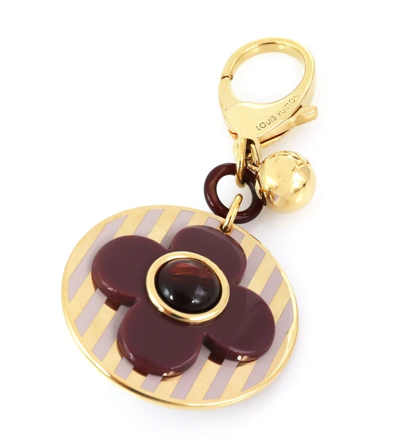 Louis Vuitton Rayures Bag Resin Purple Flower Bag Charm Key Holder