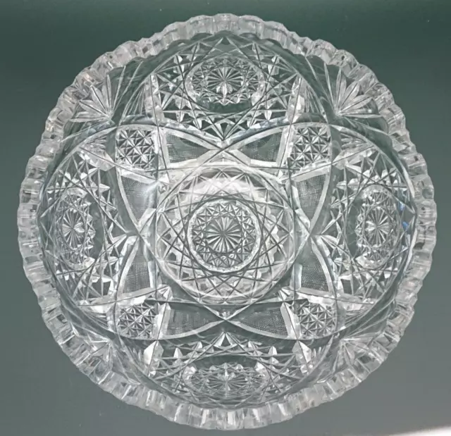 American Brilliant Period (ABP) Cut Glass 8-in Bowl