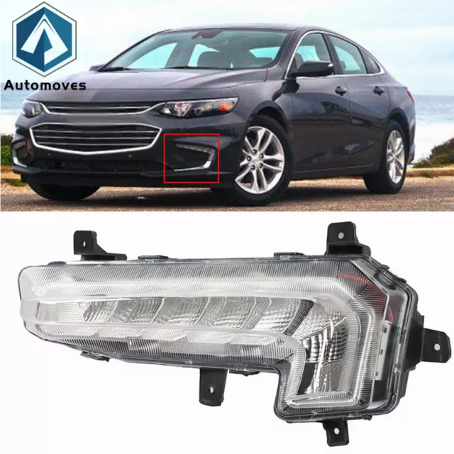 Fog Lights For 2016-2018 Chevrolet Malibu Bumper LED DRL Daytime Running Lamps