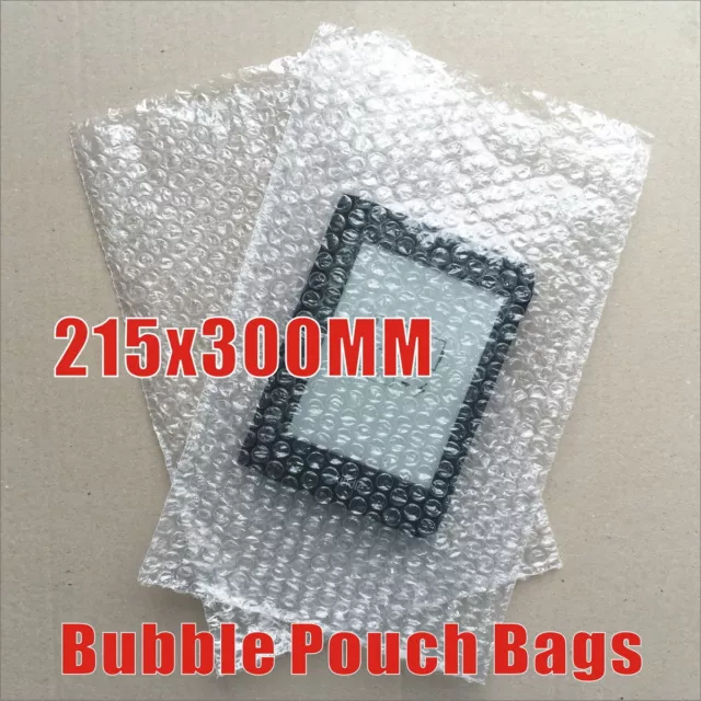 300pcs  Bubble Pouch Bag 215X300mm Bubble Wrap Bags Bubblebags Clear 215mm 2