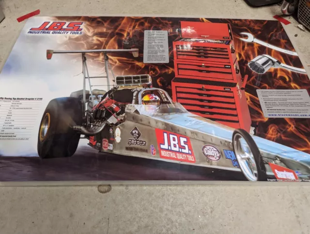 Wayne Newby Dragster/JBS Sponsor Poster Laminated Good Condition