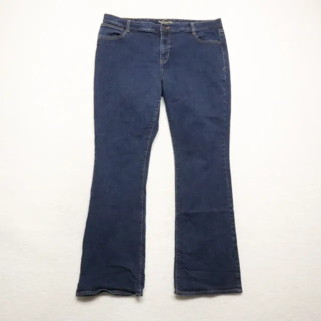 Old Navy The Dreamer Women's Size 16 long Blue Bootcut Dark Stretch Denim Jeans