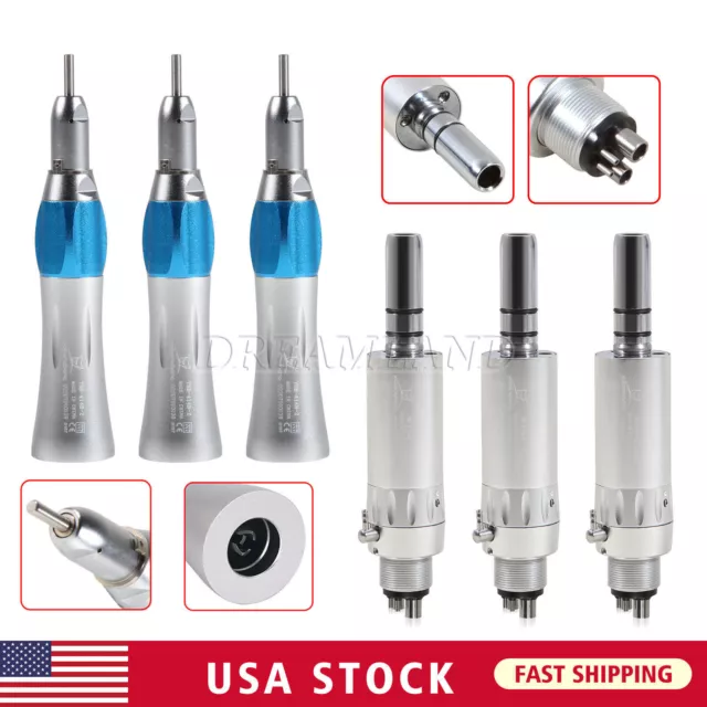Fit NSK Dental Low Slow Speed Handpiece Straight Nosecone Air Motor 4 Holes