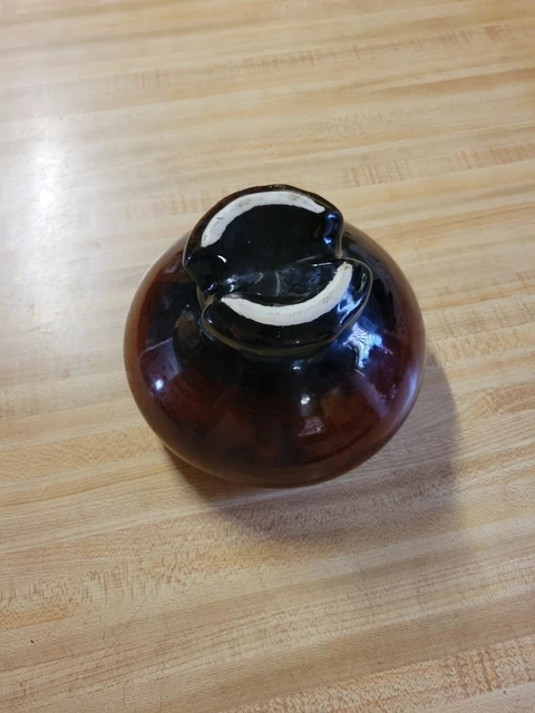 Vintage Large Porcelain Ceramic INSULATOR USA Glazed Caramel Brown