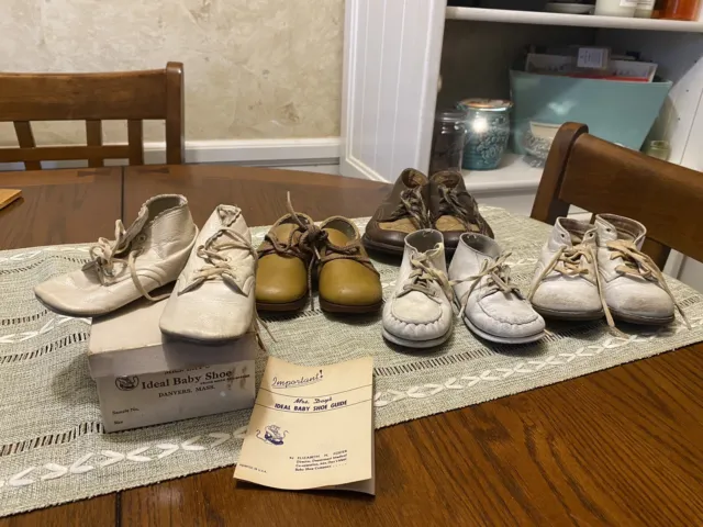 Antique Vintage Lot Baby Toddler Walking Shoes Mrs Day’s Ideal