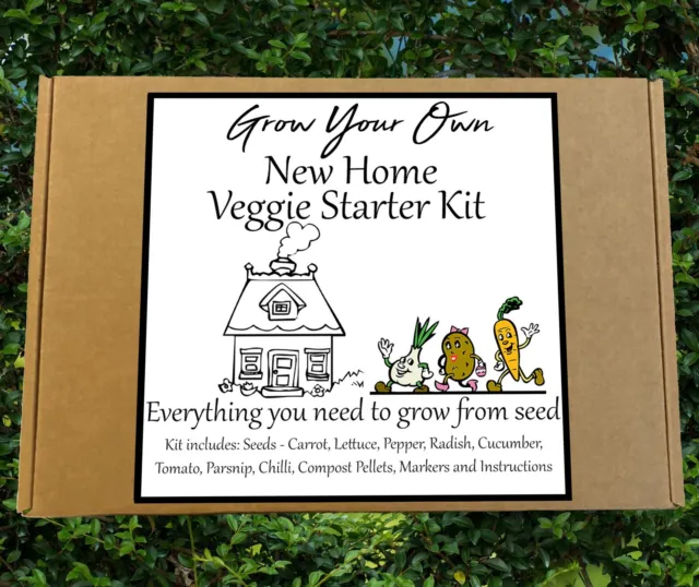 Grow Your Own New Home Veg Seed Kit | Gardening | Vegetable | Birthday Gift