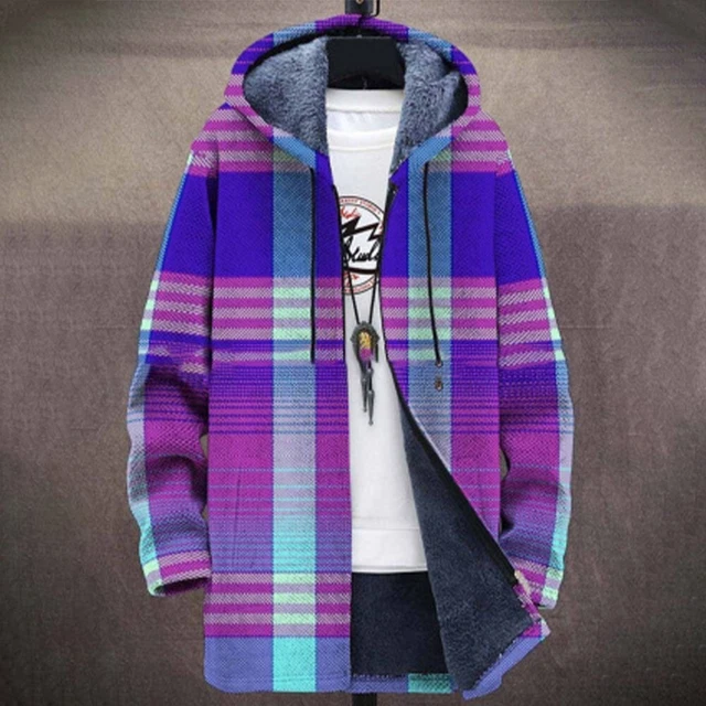 Mens Thick Warm Fleece Lined Fashion Hooded Hoodie Winter Zip-Up Coat Sweatshirt