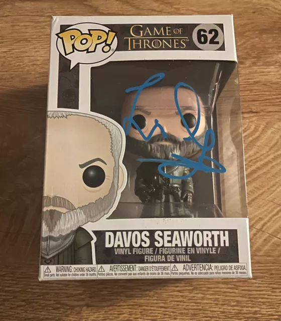 * LIAM CUNNINGHAM * signed funko pop * DAVOS SEAWORTH * GAME OF THRONES * 1