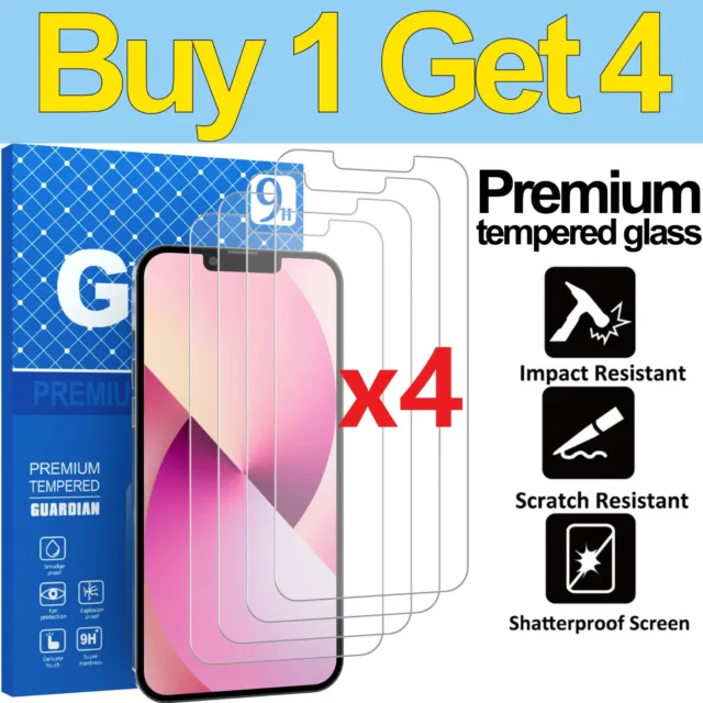 Tempered Glass Screen Protector For iPhone 11 12 13 14 Pro Max Plus Mini X XS XR