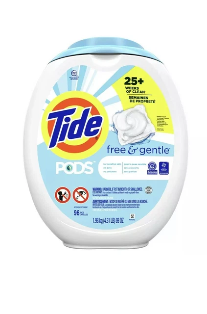 Tide Pods Free & Gentle, 112 Ct Laundry Detergent Pacs