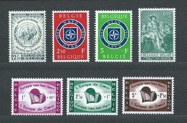 BELGIË BELGIQUE - 1958-59 YT 1089 à 1095 - TIMBRES NEUFS** MNH LUXE