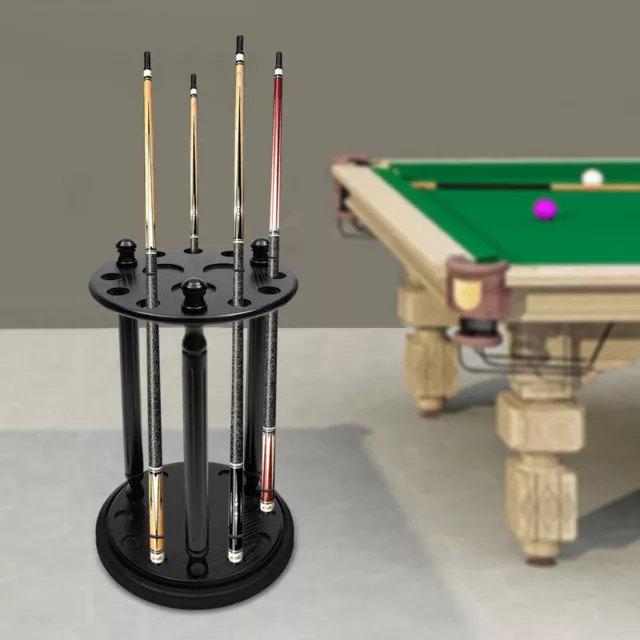 9 Hole Pool Cue Rack Stick Holder Billiard Cue Rack Wooden Organizer Floor Stand