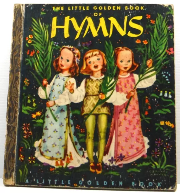 Hymns Little Golden Book hardcover by  Elsa Jane Werner 1950's Vintage  LGB