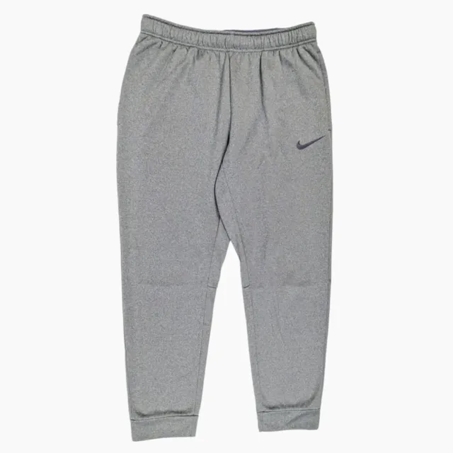 Nike Men's Size Large Therma-Fit Jogger Pants Tapered Dri-Fit Swoosh Logo Gray
