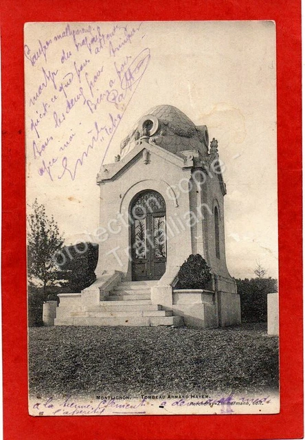 cpa 95 MONTLIGNON - Tombeau Armand Hayem (1909)