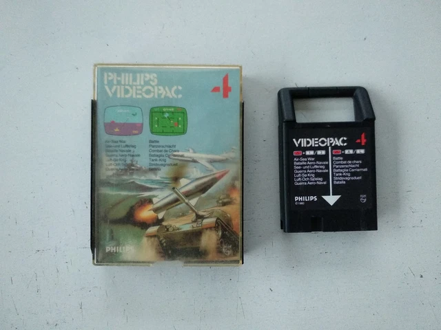 Jeu Philips Videopac G7000 - Bataille Navale Et Combat De Chars - Bon état