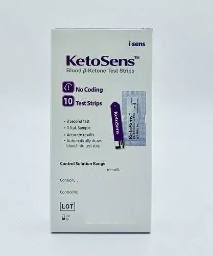 Ketosens Blood Ketone Test Strips 10 Tests Caresens