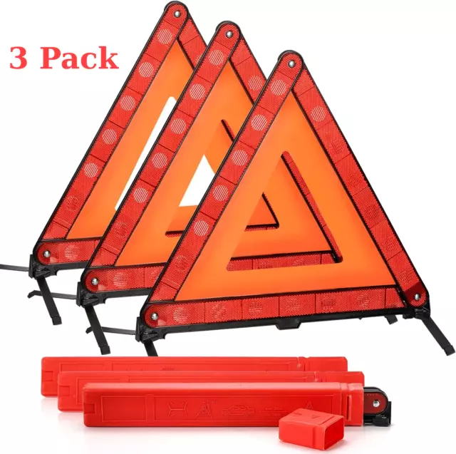 Emergency Warning Triangle Reflective Safety Roadside Warning Frame Kit for Car