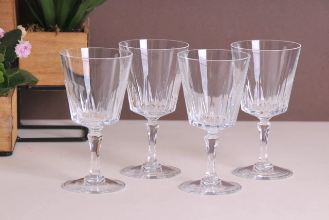 4 verres vin blanc porto CRISTAL D'ARQUES modèle Versailles