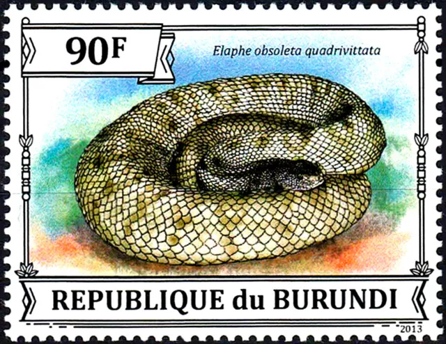 Burundi postfrisch MNH Schlange Reptil Natter Erdnatter Bergnatter Pilotnatter